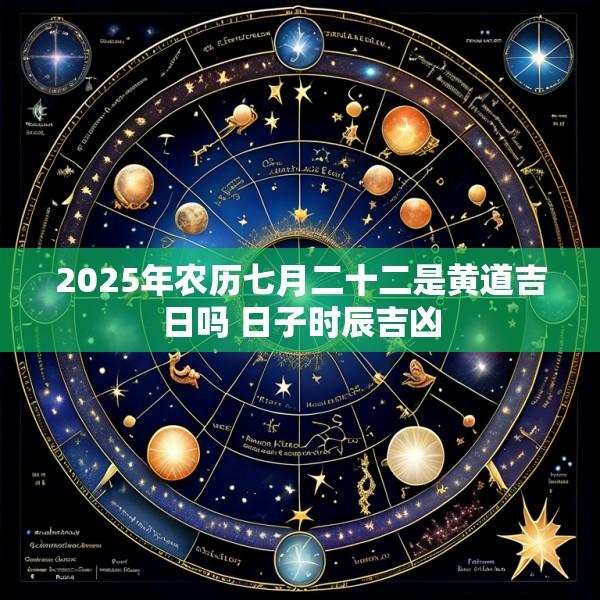 2025年农历七月二十二是黄道吉日吗 日子时辰吉凶