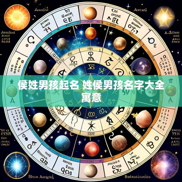 侯姓男孩起名 姓侯男孩名字大全寓意