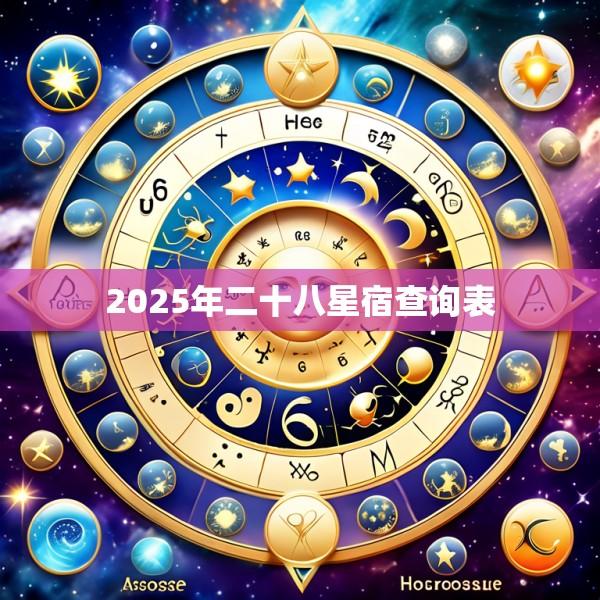 2025年二十八星宿查询表