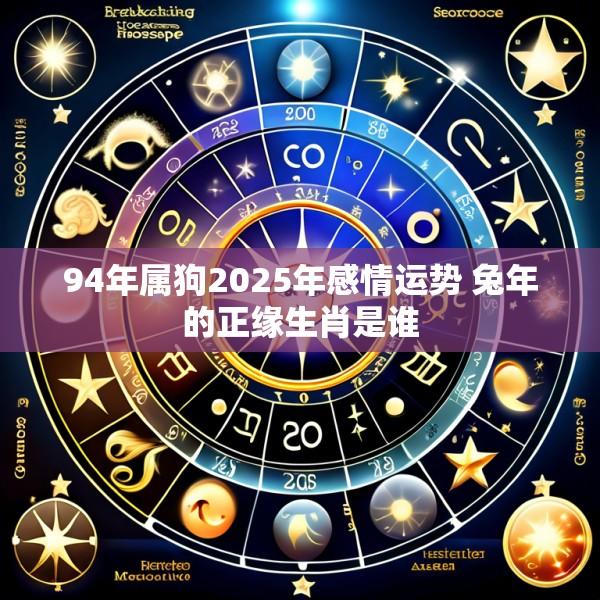 94年属狗2025年感情运势 兔年的正缘生肖是谁