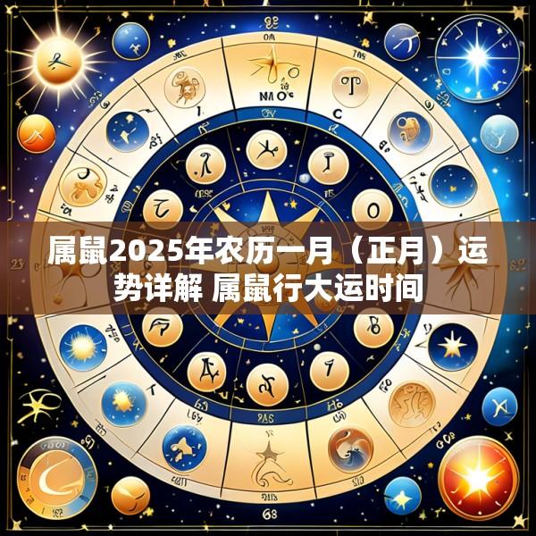 属鼠2025年农历一月（正月）运势详解 属鼠行大运时间