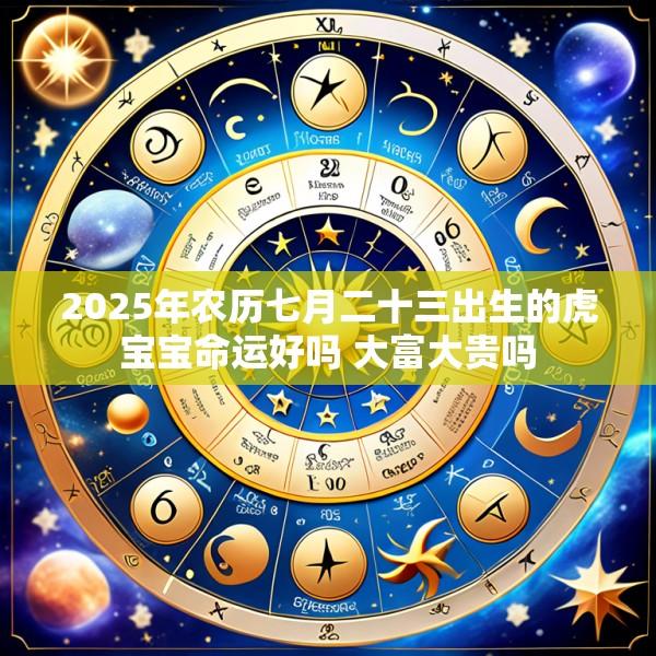 2025年农历七月二十三出生的虎宝宝命运好吗 大富大贵吗