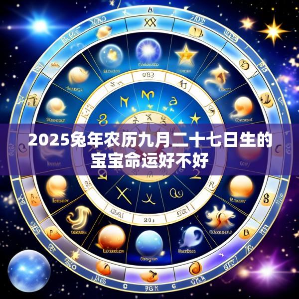2025兔年农历九月二十七日生的宝宝命运好不好