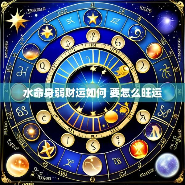 水命身弱财运如何 要怎么旺运