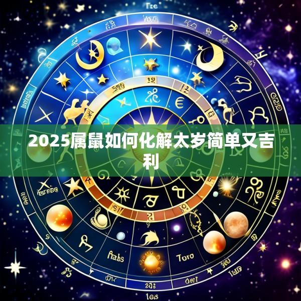 2025属鼠如何化解太岁简单又吉利