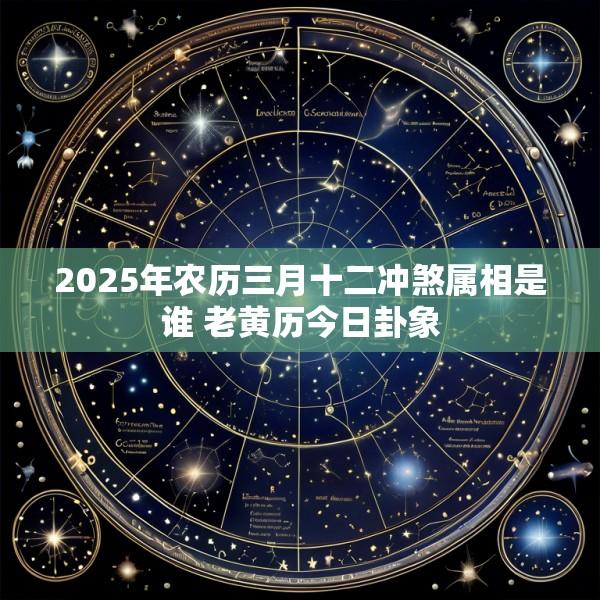 2025年农历三月十二冲煞属相是谁 老黄历今日卦象