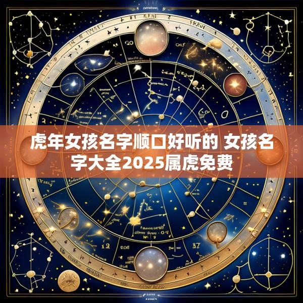 虎年女孩名字顺口好听的 女孩名字大全2025属虎免费