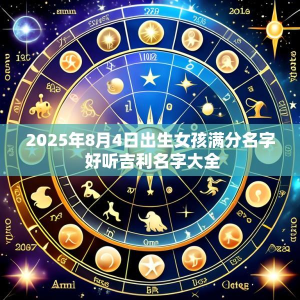 2025年8月4日出生女孩满分名字 好听吉利名字大全