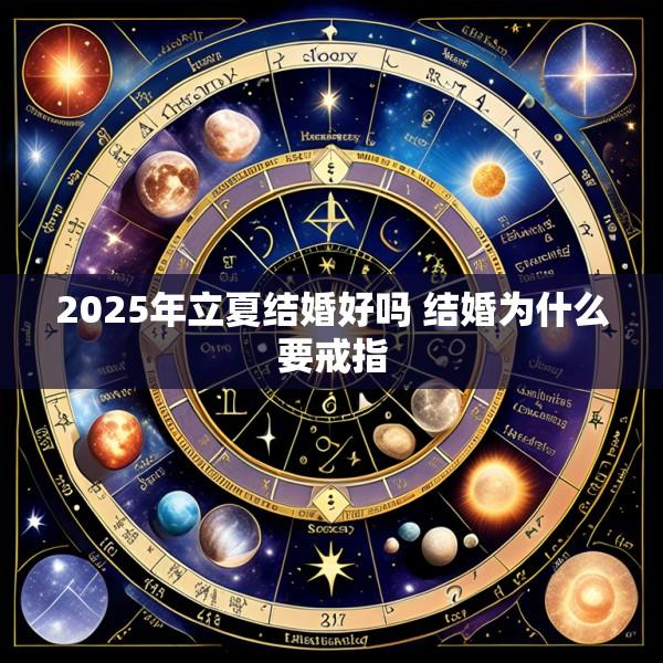 2025年立夏结婚好吗 结婚为什么要戒指