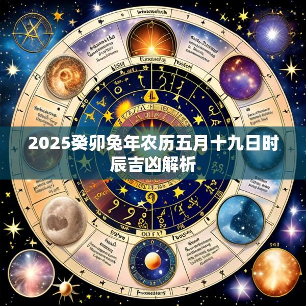 2025癸卯兔年农历五月十九日时辰吉凶解析