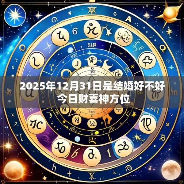 2025年12月31日是结婚好不好 今日财喜神方位