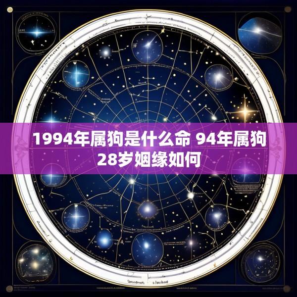 1994年属狗是什么命 94年属狗28岁姻缘如何