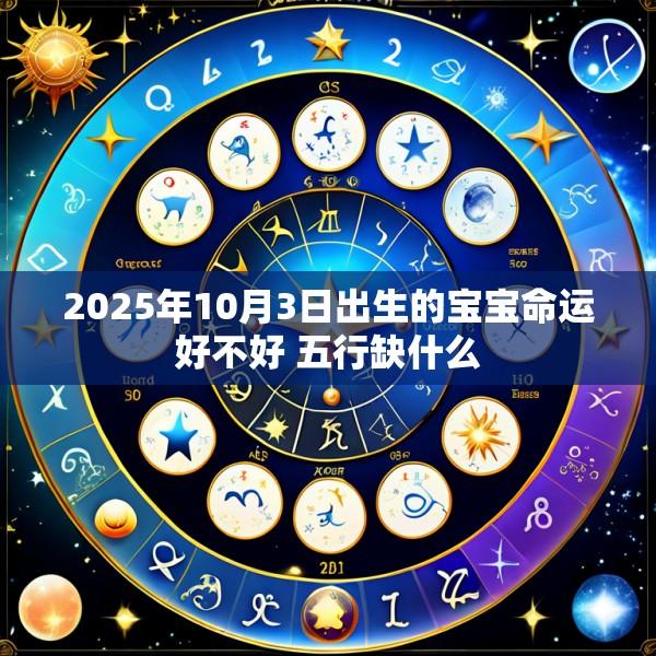 2025年10月3日出生的宝宝命运好不好 五行缺什么