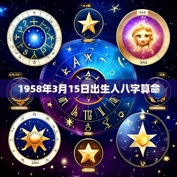 1958年3月15日出生人八字算命