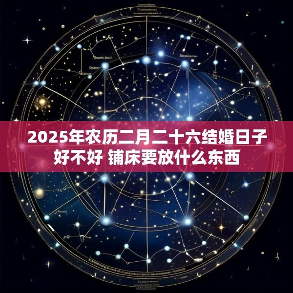 2025年农历二月二十六结婚日子好不好 铺床要放什么东西