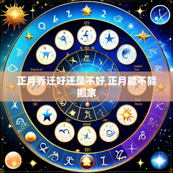 正月乔迁好还是不好 正月能不能搬家