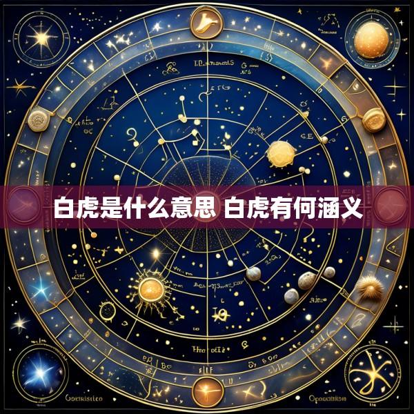 白虎是什么意思 白虎有何涵义