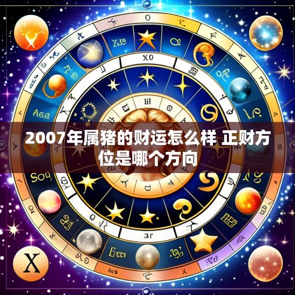 2007年属猪的财运怎么样 正财方位是哪个方向