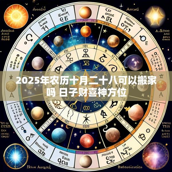 2025年农历十月二十八可以搬家吗 日子财喜神方位