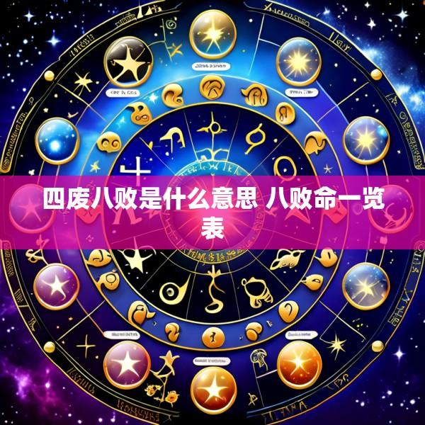 四废八败是什么意思 八败命一览表