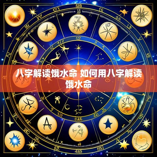 八字解读饿水命 如何用八字解读饿水命