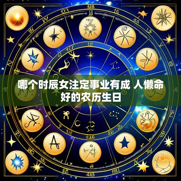 哪个时辰女注定事业有成 人懒命好的农历生日