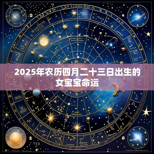 2025年农历四月二十三日出生的女宝宝命运