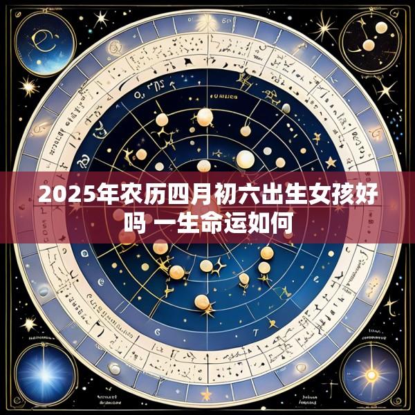 2025年农历四月初六出生女孩好吗 一生命运如何