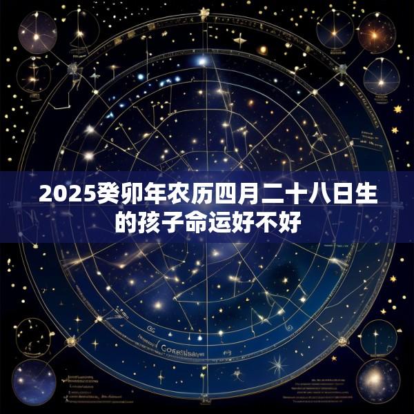 2025癸卯年农历四月二十八日生的孩子命运好不好