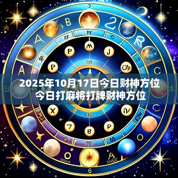 2025年10月17日今日财神方位 今日打麻将打牌财神方位