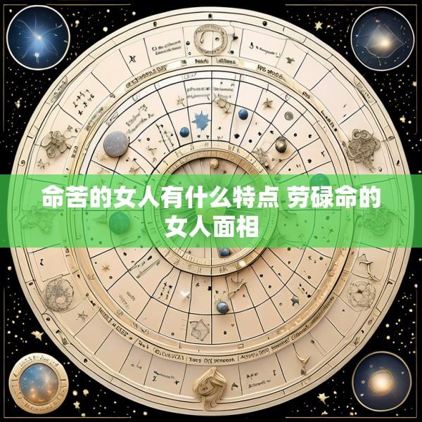 命苦的女人有什么特点 劳碌命的女人面相