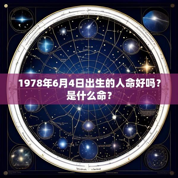 1978年6月4日出生的人命好吗？是什么命？