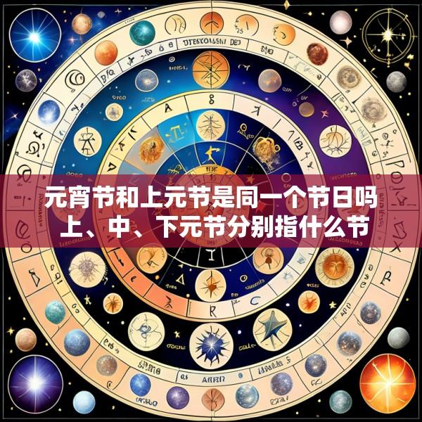 元宵节和上元节是同一个节日吗 上、中、下元节分别指什么节