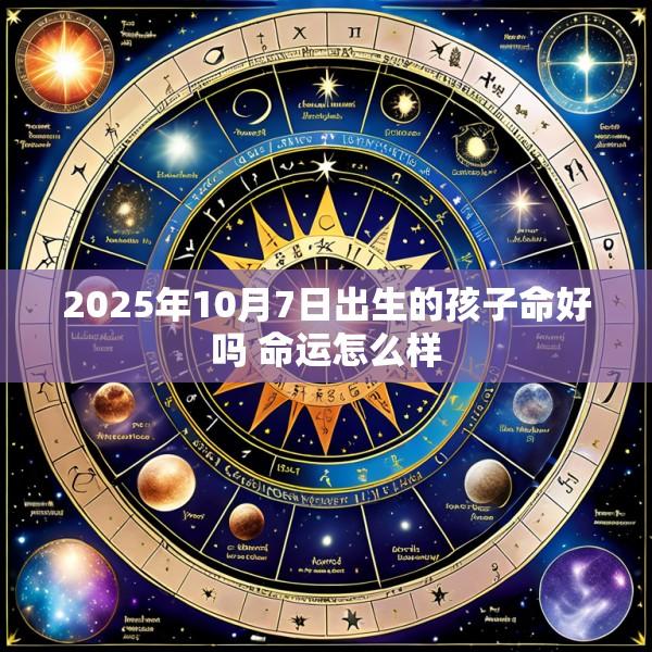 2025年10月7日出生的孩子命好吗 命运怎么样