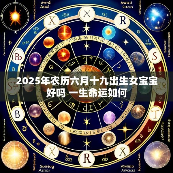 2025年农历六月十九出生女宝宝好吗 一生命运如何