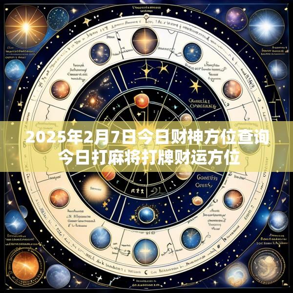 2025年2月7日今日财神方位查询 今日打麻将打牌财运方位
