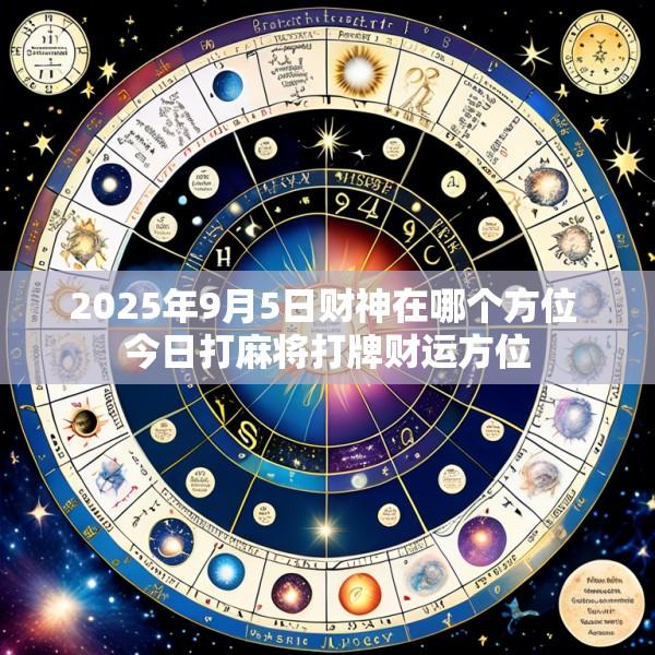 2025年9月5日财神在哪个方位 今日打麻将打牌财运方位