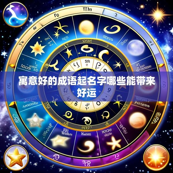 寓意好的成语起名字哪些能带来好运