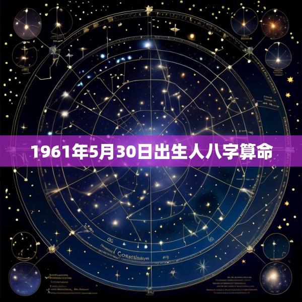 1961年5月30日出生人八字算命
