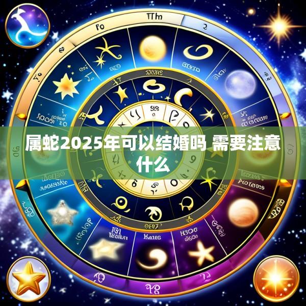 属蛇2025年可以结婚吗 需要注意什么