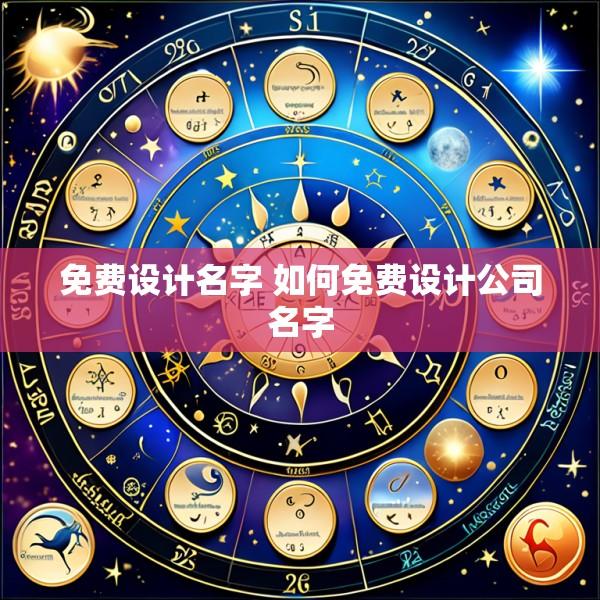 免费设计名字 如何免费设计公司名字