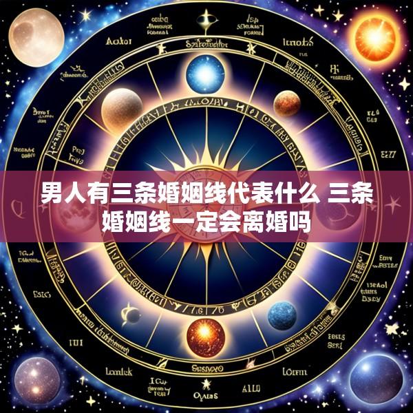 男人有三条婚姻线代表什么 三条婚姻线一定会离婚吗