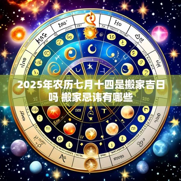 2025年农历七月十四是搬家吉日吗 搬家忌讳有哪些