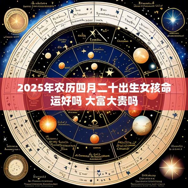 2025年农历四月二十出生女孩命运好吗 大富大贵吗