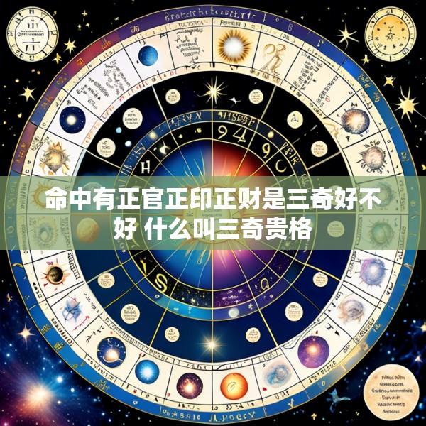 命中有正官正印正财是三奇好不好 什么叫三奇贵格