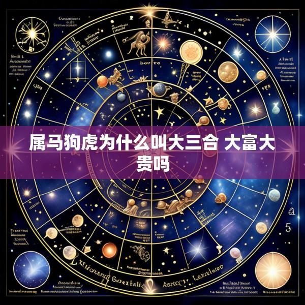 属马狗虎为什么叫大三合 大富大贵吗