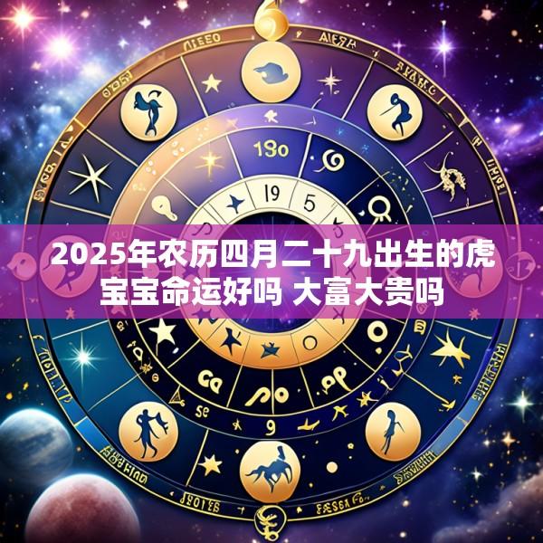 2025年农历四月二十九出生的虎宝宝命运好吗 大富大贵吗