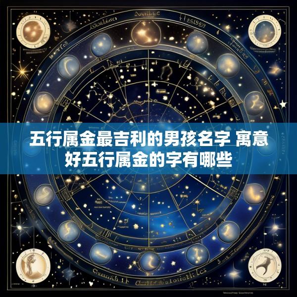 五行属金最吉利的男孩名字 寓意好五行属金的字有哪些