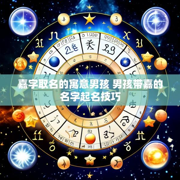 嘉字取名的寓意男孩 男孩带嘉的名字起名技巧