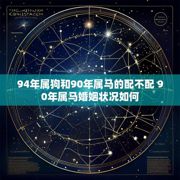 94年属狗和90年属马的配不配 90年属马婚姻状况如何
